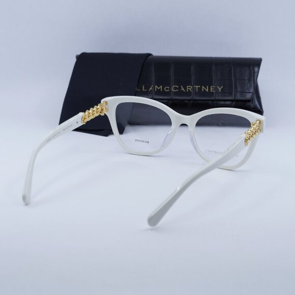 🕶️ New Stella McCartney SC50005I 025 Eyeglasses - White/Gold Frame 53mm - Picture 10 of 10
